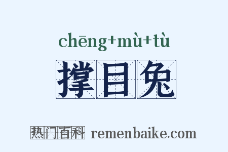 撑目兔是什么意思的图片